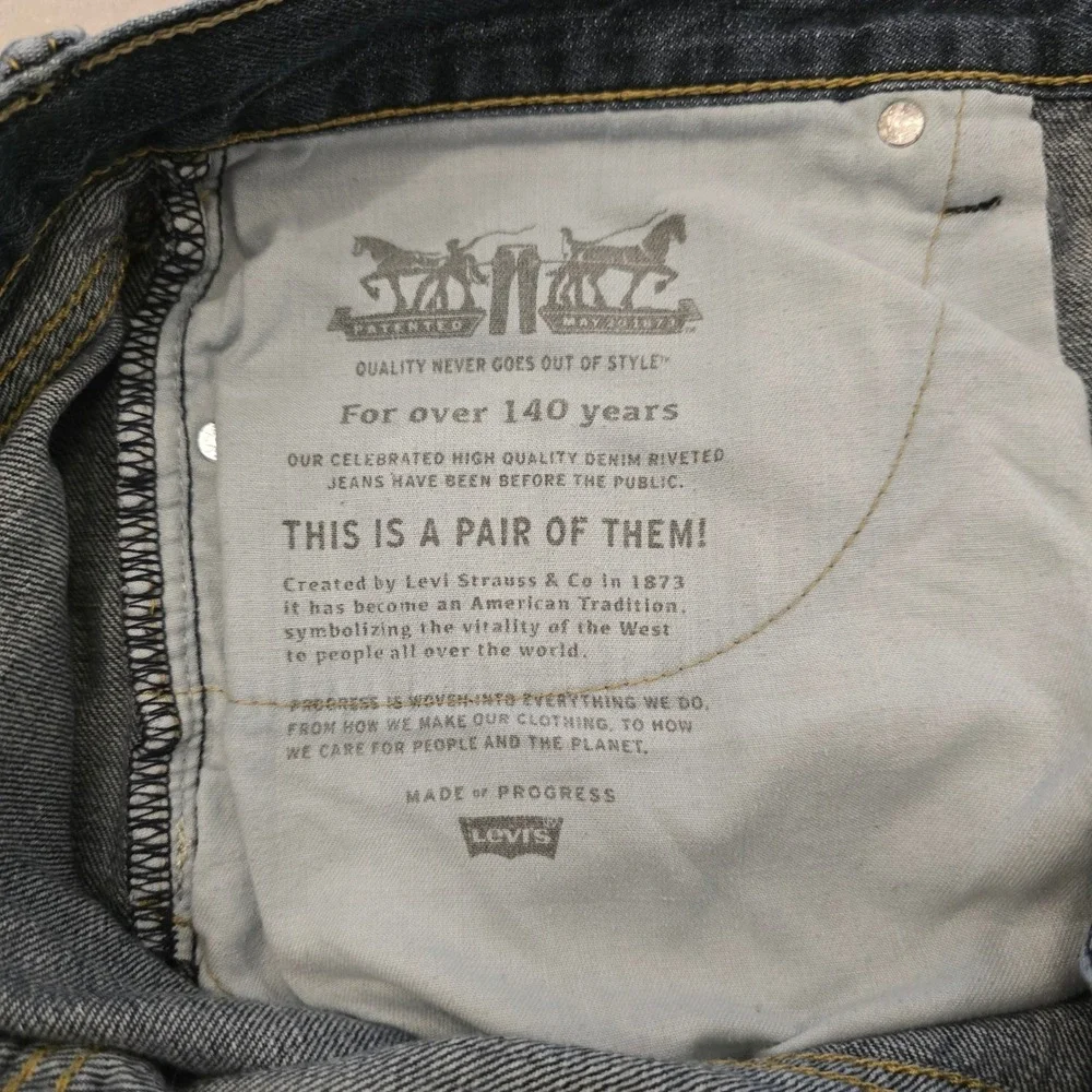 Levis 559 Relaxed Straight Jeans Mens W36 L32 Dark‎ Wash Denim Classic Fit